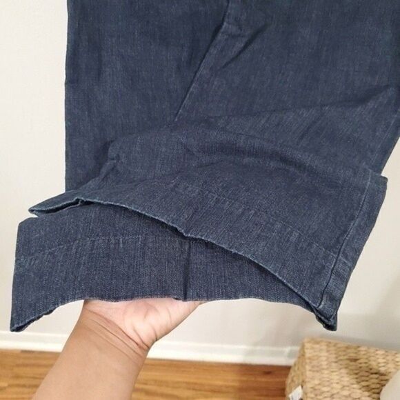VINTAGE CHAPS Curvy Wide Leg Flare Dark Wash Jeans Size 10 - Picture 7 of 9